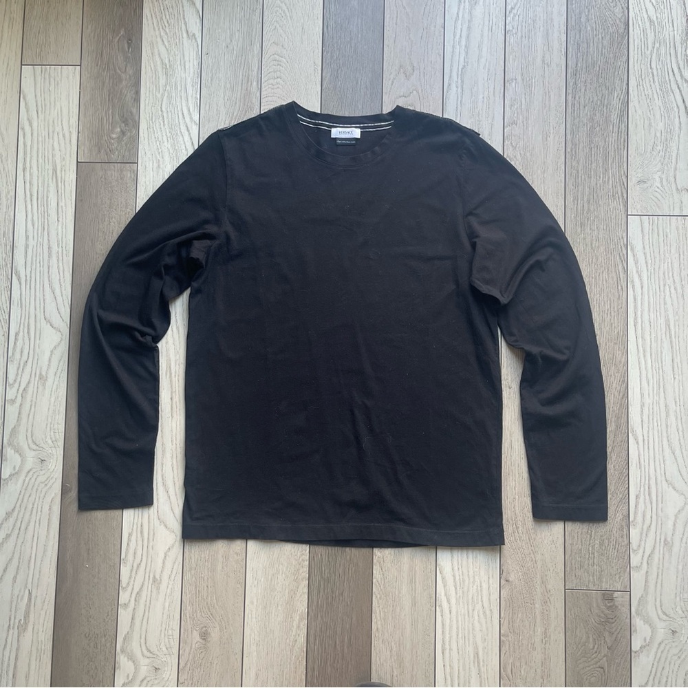 Versace Elegant Black Tee Long Slevee